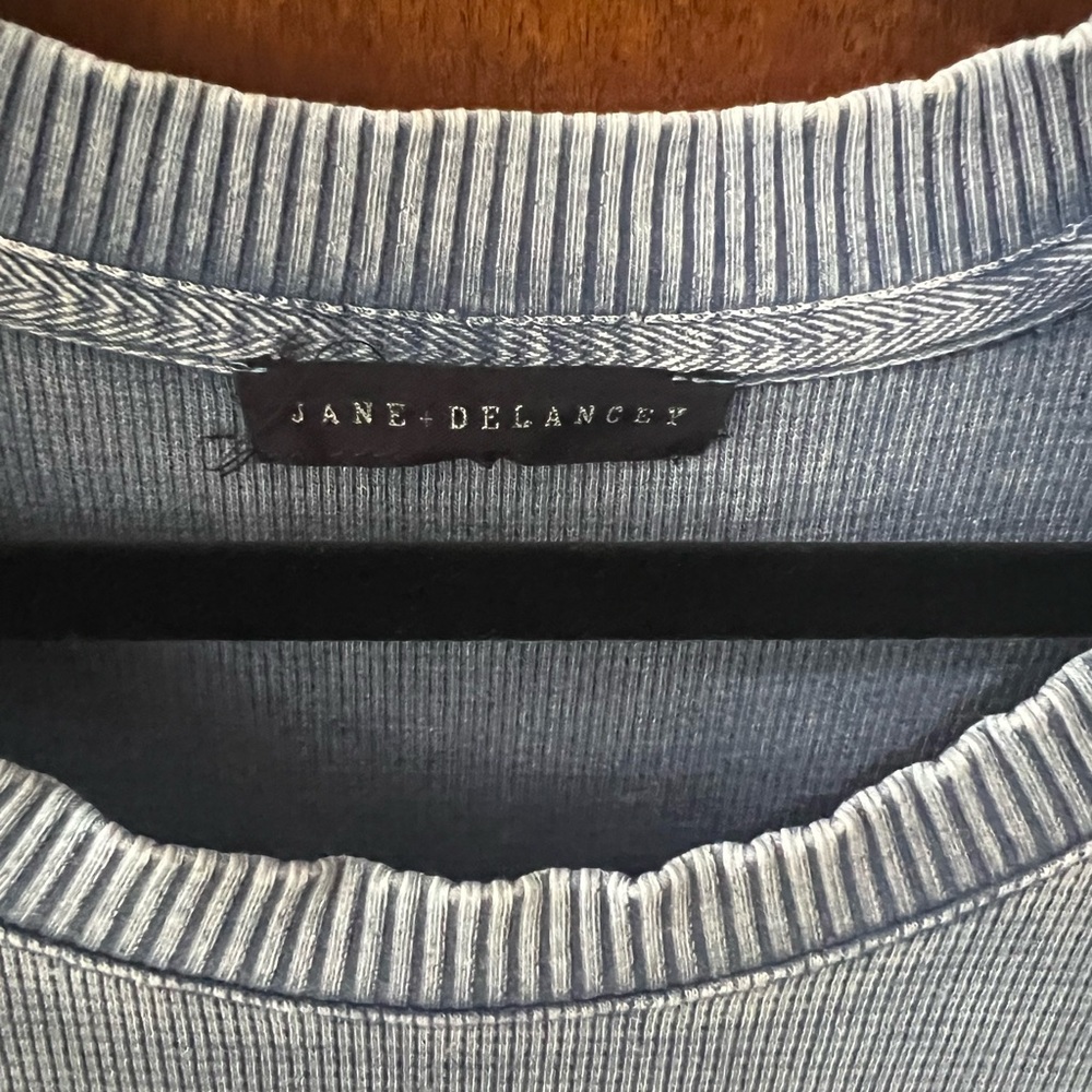 Jane and Delancey Light Blue Scoop Neck Pullover Sweater - Picture 2 of 4